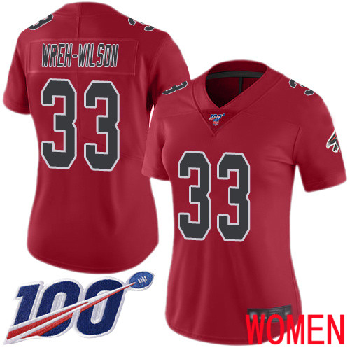 Atlanta Falcons Limited Red Women Blidi Wreh-Wilson Jersey NFL Football 33 100th Season Rush Vapor Untouchable